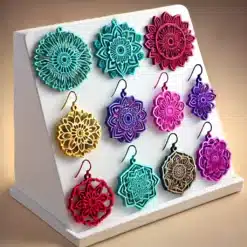 Mandala 3D Printed Earrings