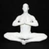 Meditation Bound Angle Pose with Anjali Mudra Sculpture - Front