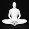 Meditation Bound Angle Pose with Dhyana Mudra Sculpture - Front