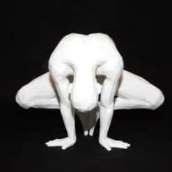 Meditation Bound Firefly Pose Variation Sculpture - Front
