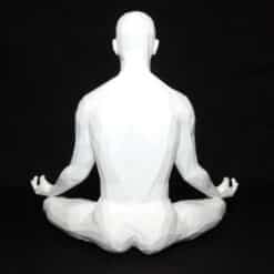 Meditation Easy Pose with Gesture of Consciousness Sculpture - Back