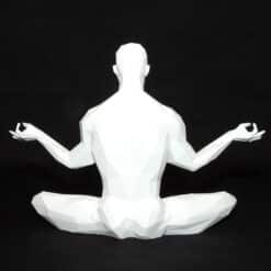 Meditation in Bound Angle Pose Sculpture - Back
