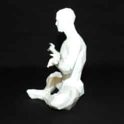 Meditation in Bound Angle Pose Sculpture - Left