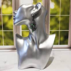 Midnight Ivy Matte PLA 3D Printed Earrings - Head