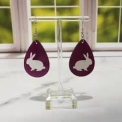 Rabbit Teardrop Earrings - Back