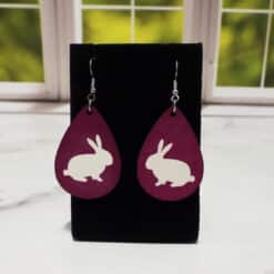 Rabbit Teardrop Earrings - Front