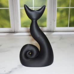 Shadow Curl Minimalist Cat Sculpture - Back