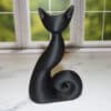 Shadow Curl Minimalist Cat Sculpture - Front