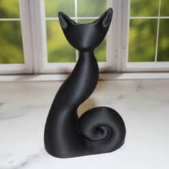 Shadow Curl Minimalist Cat Sculpture - Front