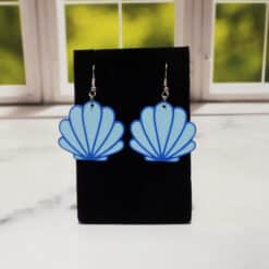Shell Matte PLA 3D Printed Earrings - Front