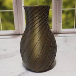 Twisty Bronze Modern Vase