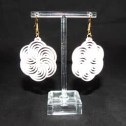 Waves Matte PLA 3D Printed Earrings - Back