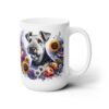 Airedale Terrier in Flowers 15oz Mug - Right
