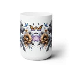 American Staffordshire Terrier in Flowers 15oz Mug - Front