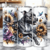 American Staffordshire Terrier in Flowers 20oz Tumbler - Lifestyle