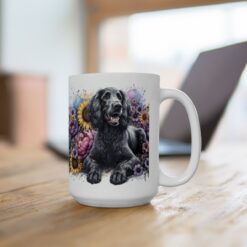 American Water Spaniel in Flowers 15oz Mug - Lifestyle