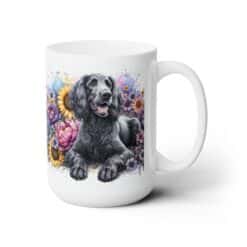 American Water Spaniel in Flowers 15oz Mug - Right
