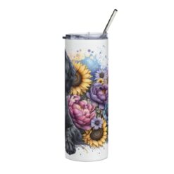 American Water Spaniel in Flowers 20oz Tumbler - Right