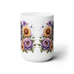 Anatolian Shepherd Dog in Flowers 15oz Mug - Front