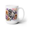 Anatolian Shepherd Dog in Flowers 15oz Mug - Right