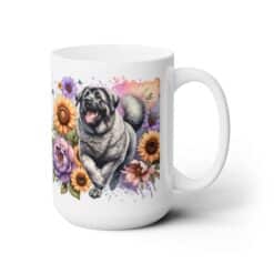Anatolian Shepherd Dog in Flowers 15oz Mug - Right