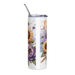 Anatolian Shepherd Dog in Flowers 20oz Tumbler - Back