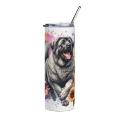 Anatolian Shepherd Dog in Flowers 20oz Tumbler - Front