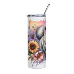 Anatolian Shepherd Dog in Flowers 20oz Tumbler - Left