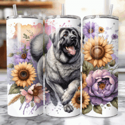 Anatolian Shepherd Dog in Flowers 20oz Tumbler - Lifestyle