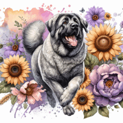 Anatolian Shepherd Dog in Flowers 20oz Tumbler - Render