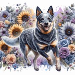 Australian Cattle Dog in Flowers 20oz Tumbler - Render