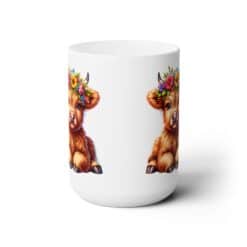Baby Highland Cow Spring 15oz Mug - Front