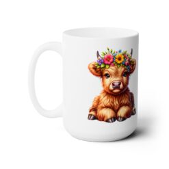 Baby Highland Cow Spring 15oz Mug - Left