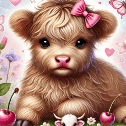 Baby Highland Cow with Males 15oz Mug