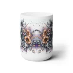 Basset Hound in Flowers 15oz Mug - Front