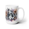 Basset Hound in Flowers 15oz Mug - Right