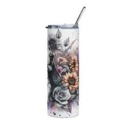 Basset Hound in Flowers 20oz Tumbler - Right