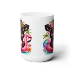 Beach Please Baby Highland Cow 15oz Mug - Front