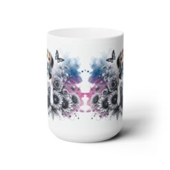 Beagle in Flowers 15oz Mug - Front