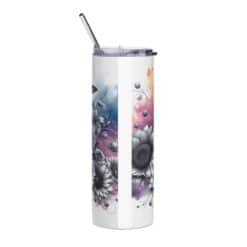 Beagle in Flowers 20oz Tumbler - Back