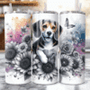 Beagle in Flowers 20oz Tumbler - Lifestyle