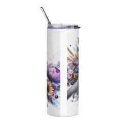 Belgian Malinois in Flowers 20oz Tumbler - Back