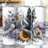 Belgian Malinois in Flowers 20oz Tumbler - Lifestyle