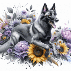 Belgian Malinois in Flowers 20oz Tumbler - Render