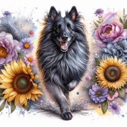 Belgian Tervuren in Flowers 20oz Tumbler - Render