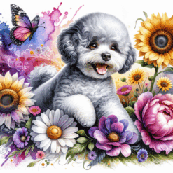 Bichon Frise in Flowers 20oz Tumbler - Render