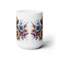 Bloodhound in Flowers 15oz Mug - Front
