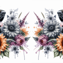 Bloodhound in Flowers 15oz Mug - Render