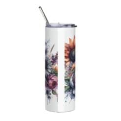 Bloodhound in Flowers 20oz Tumbler - Back