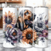Bloodhound in Flowers 20oz Tumbler - Lifestyle